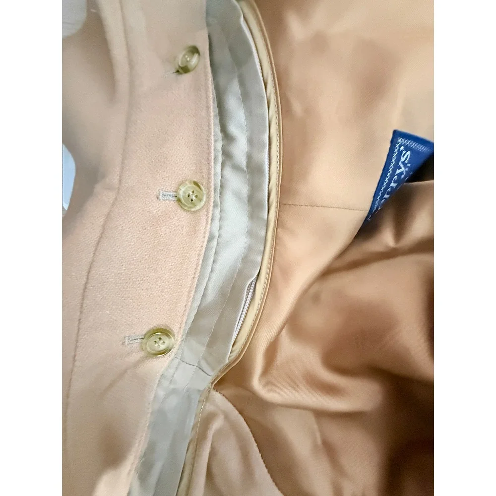 Burberrys' of London New 1996 Victoria Trench Coat Tan Belted 10 Long Warmer CBK - Picture 14 of 16